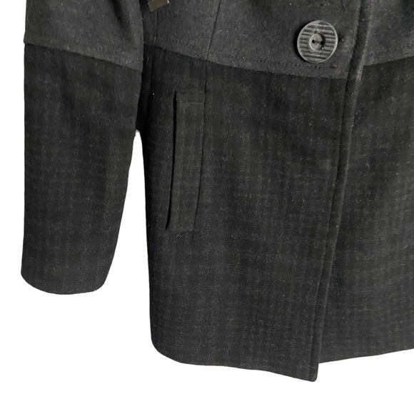 Adrienne Vittadini Women's Charcoal Wool & Cashmere Pea Coat - Picture 4 of 9